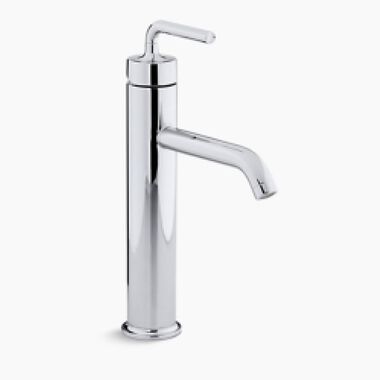 Llave Monomando Alta Salida Corta Para Lavabo L&iacute;nea Purist En Cromo Pulido