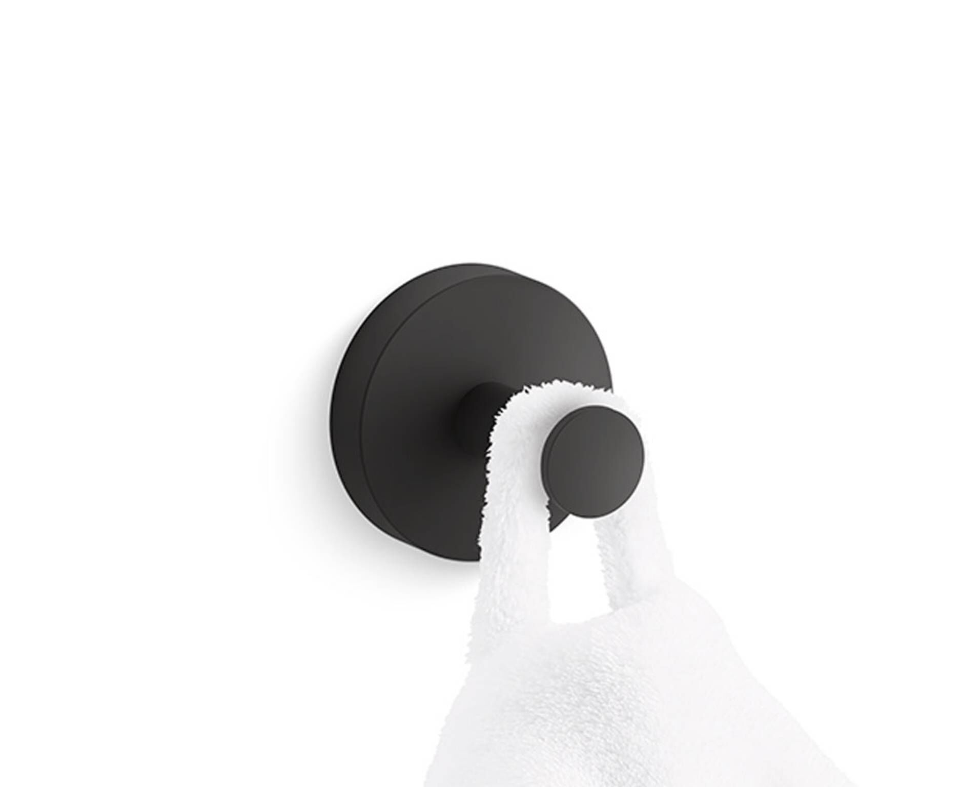 Gancho Para Toallas L&iacute;nea Elate En Negro Mate,,hi-res image number null