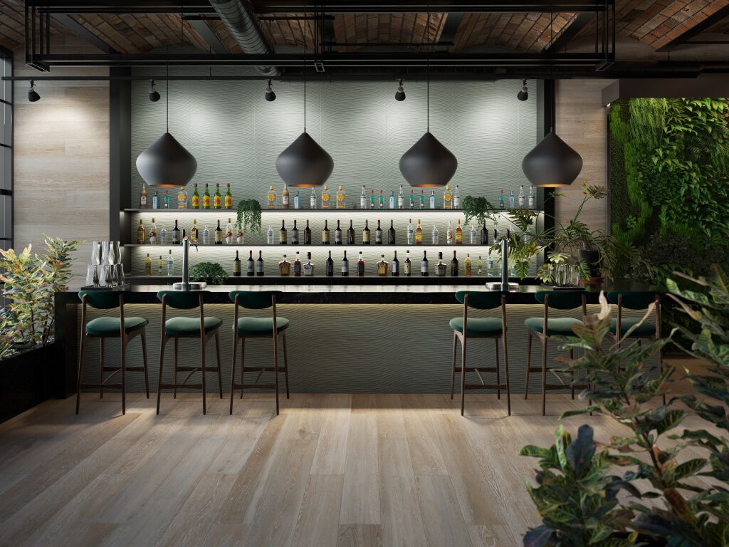 Uso Comercial 3D Wall Caf&eacute; con Verde,,hi-res