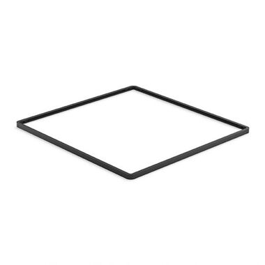 Moldura De Regadera De Techo Tipo Panel L&iacute;nea Real Rain En Negro Mate