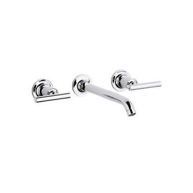 Llave De Muro Duomando Para Lavabo L&iacute;nea Purist En Cromo Pulido