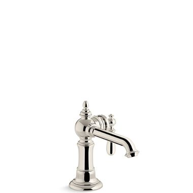 Llave Monomando Baja Para Lavabo L&iacute;nea Artifacts En Niquel Cepillado
