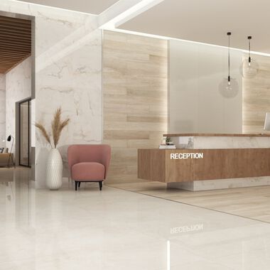Uso Comercial Samsara Beige con Blanco