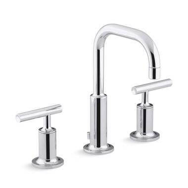 Llave Duomando Baja Para Lavabo L&iacute;nea Purist En Cromo Pulido