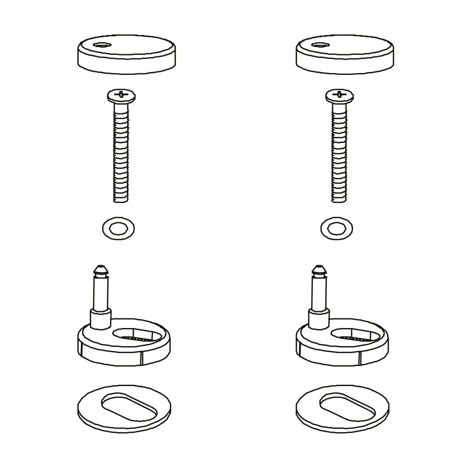Kit De Instalacion Oslo Para Asiento De Sanitario Unico,,hi-res image number null