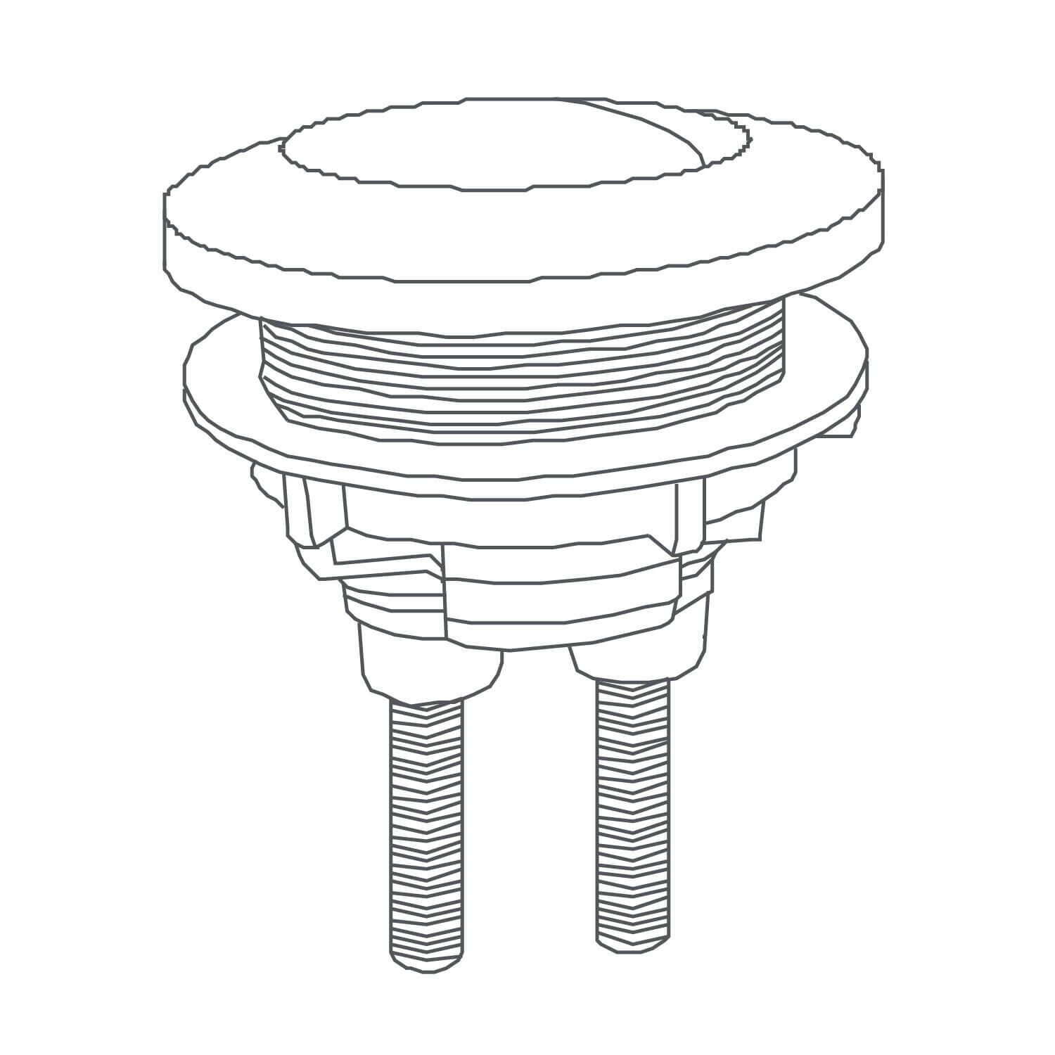 Boton De Doble Descarga Viena Para Sanitario Unico,,hi-res image number null