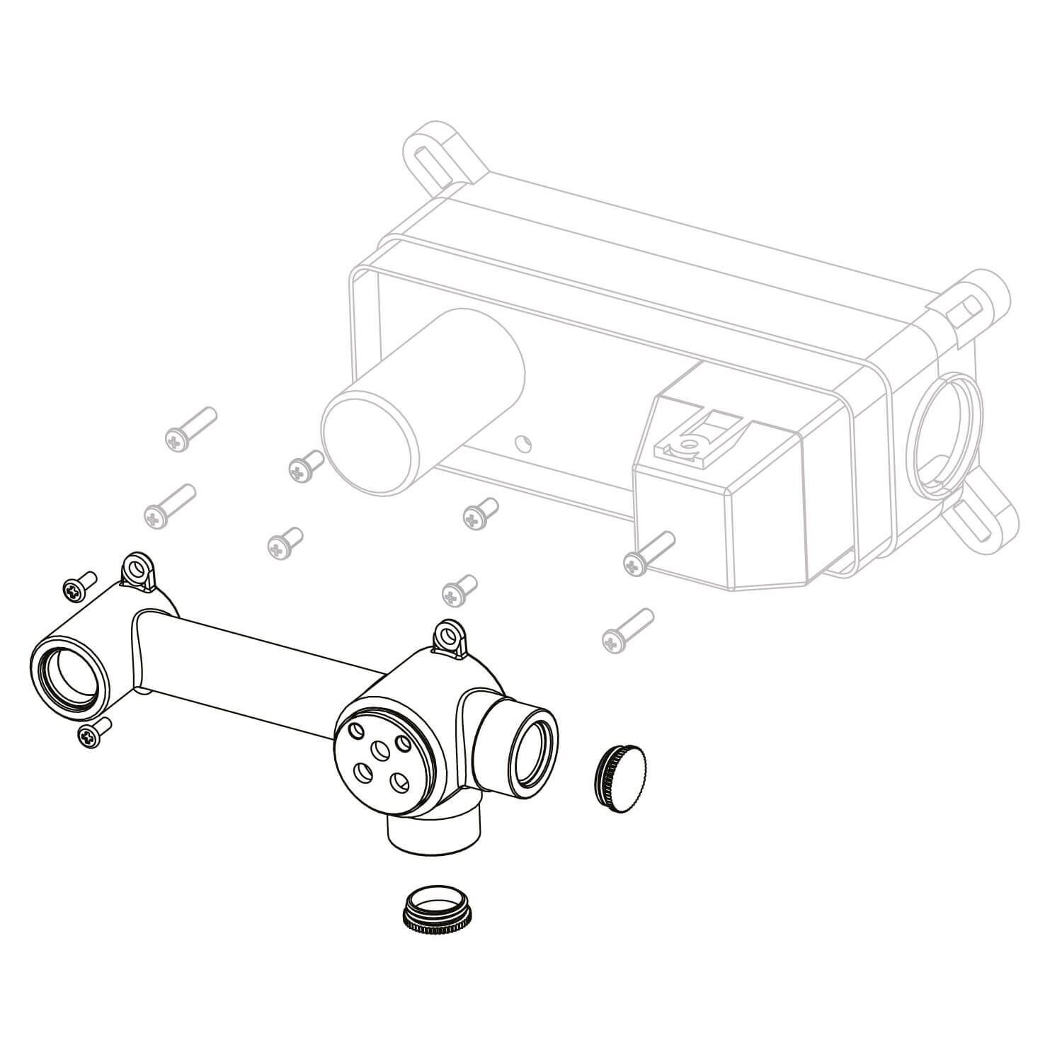 Valvula Para Llave De Muro Negro Mate,,hi-res image number null