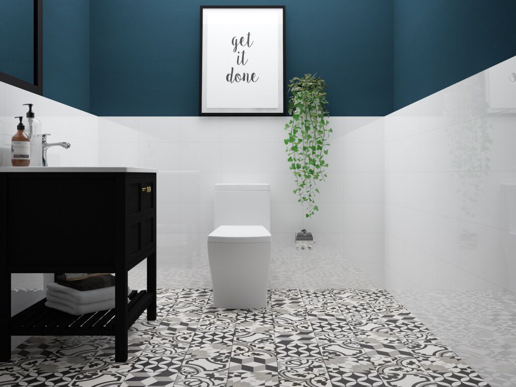 Baño Astratto Blanco con Multicolor,,hi-res
