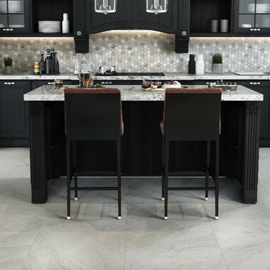 Cocina Acadia Blanco con Café