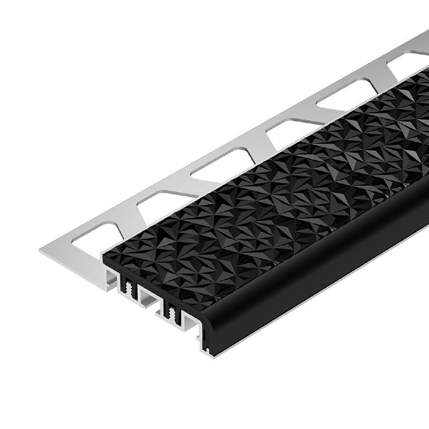 Perfil de Aluminio con aplicación de PVC TREP-V 42 11 mm black,,hi-res image number null