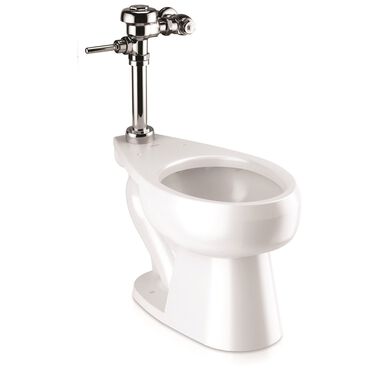 Sanitario institucional Eco Combo 1 taza altura estándar con fluxómetro manual 4.8 lts