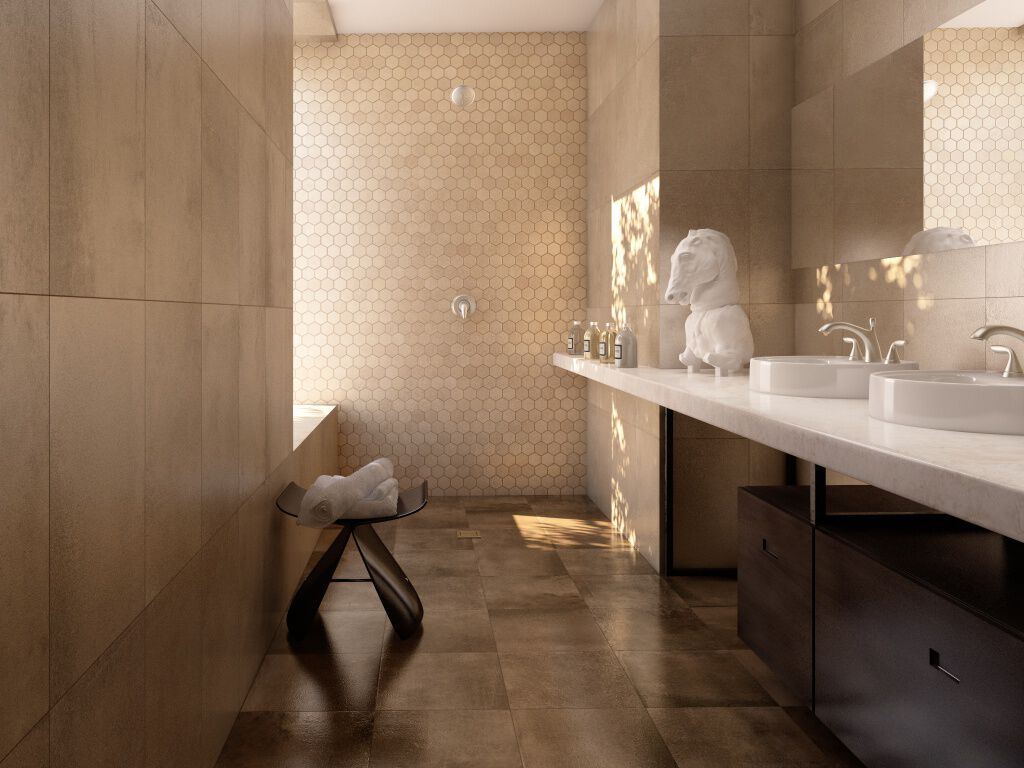 Baño Cotto Casale Beige con Café,,hi-res