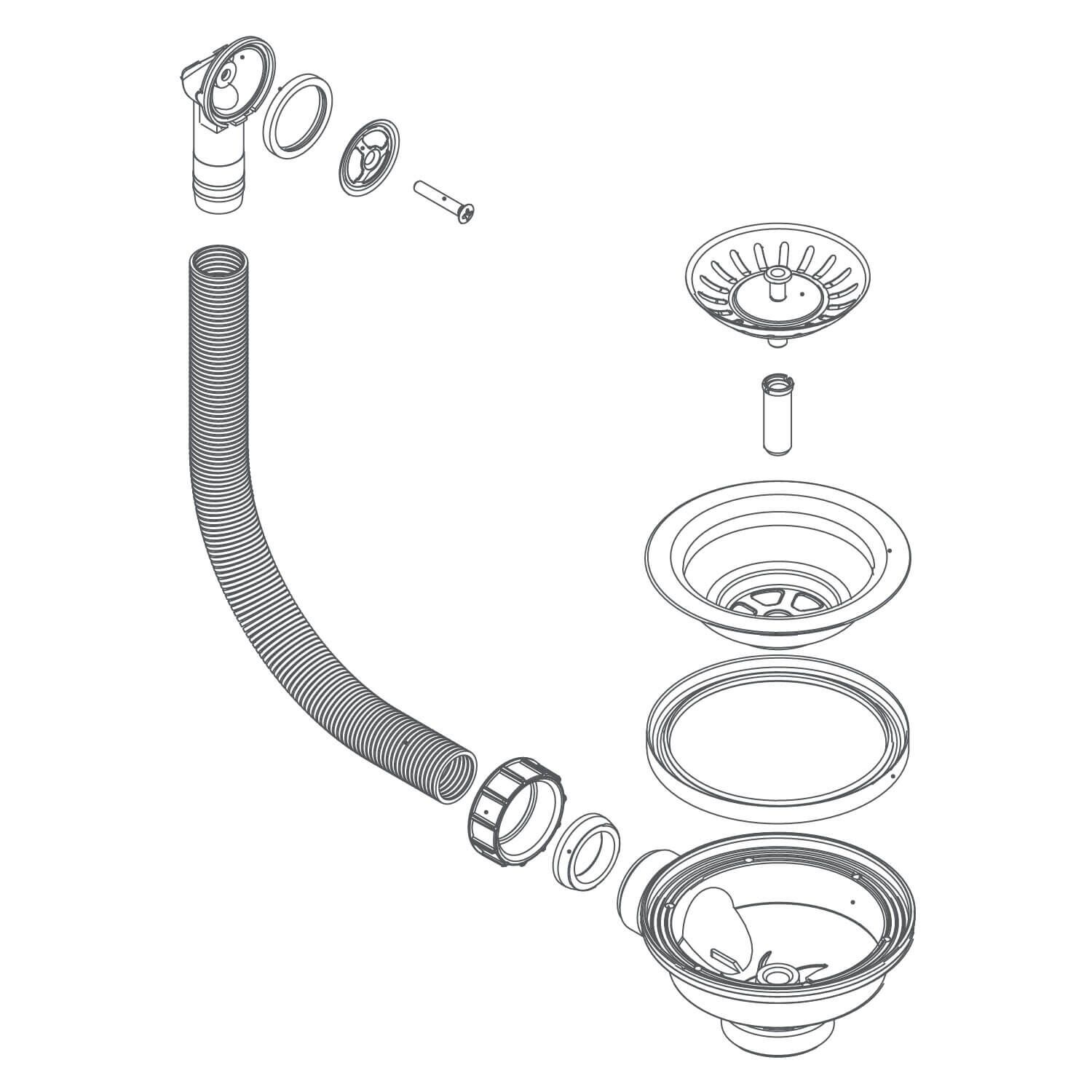Rebosadero Universal Para Tarja Unico,,hi-res image number null
