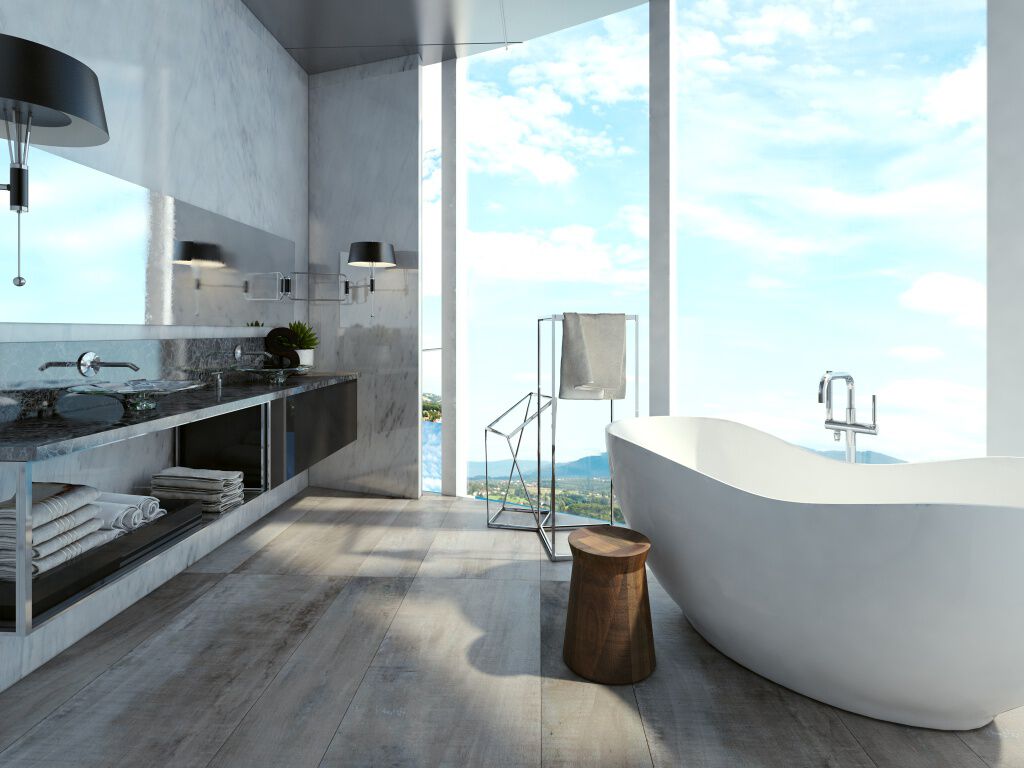 Baño Amazonia Gris,,hi-res
