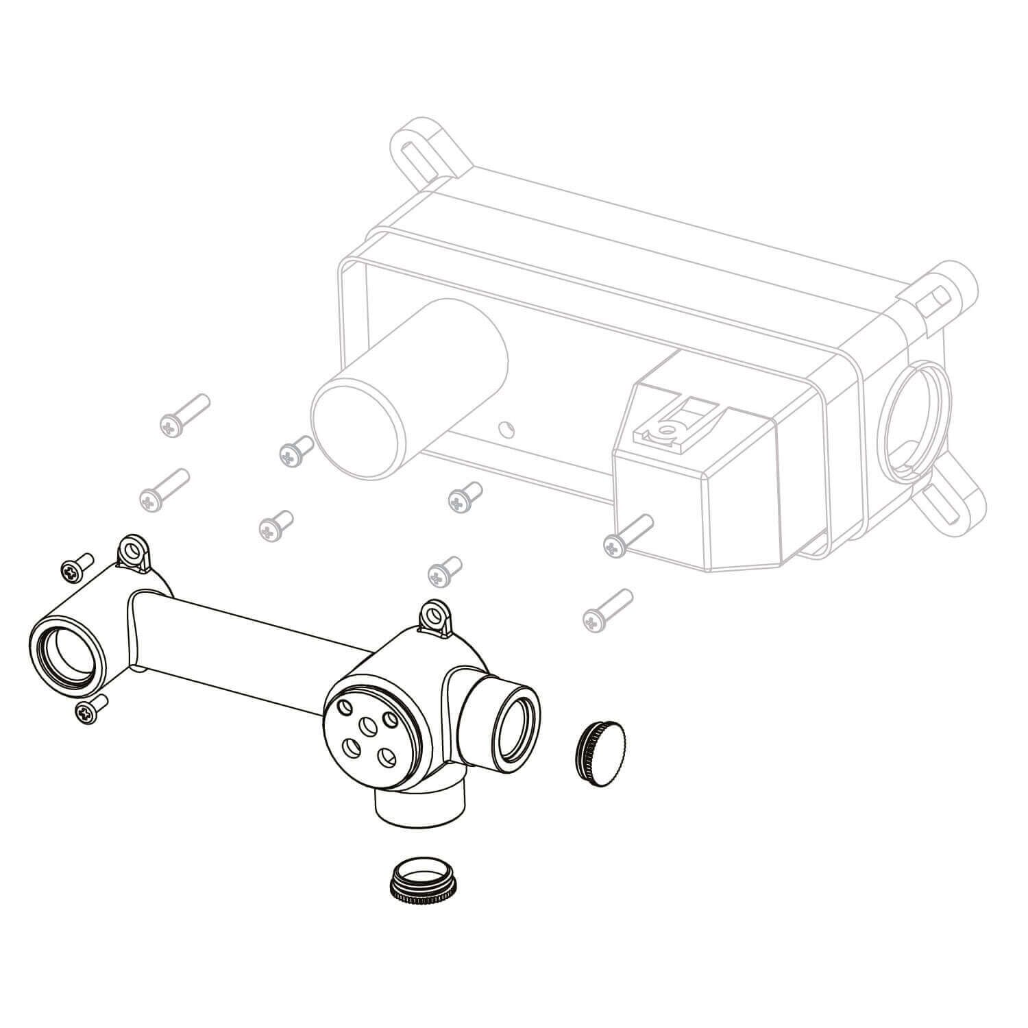 Valvula Para Llave De Muro Dorado Satinado,,hi-res image number null