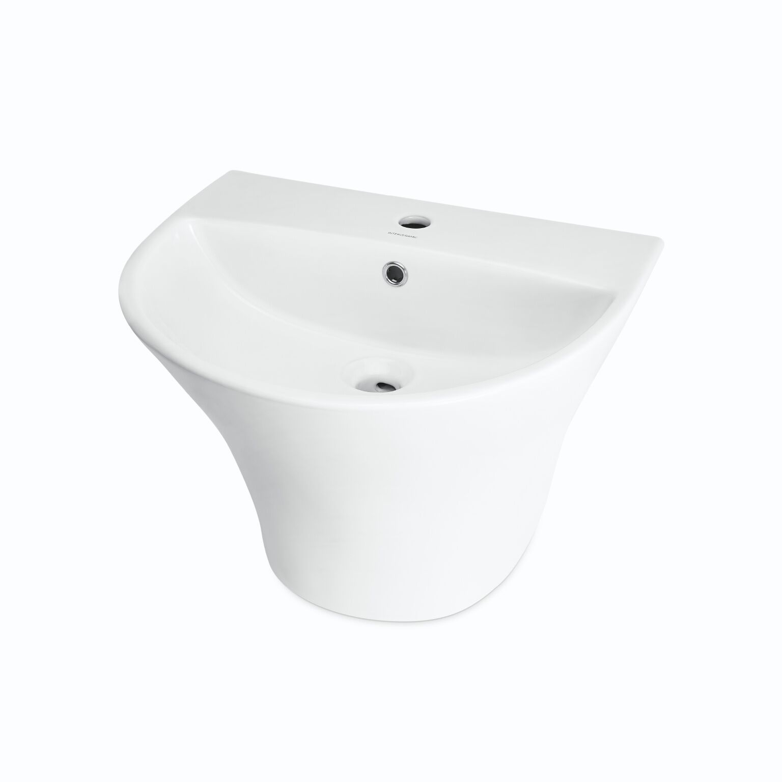 Lavabo trento de instalacion en muro blanco,,hi-res