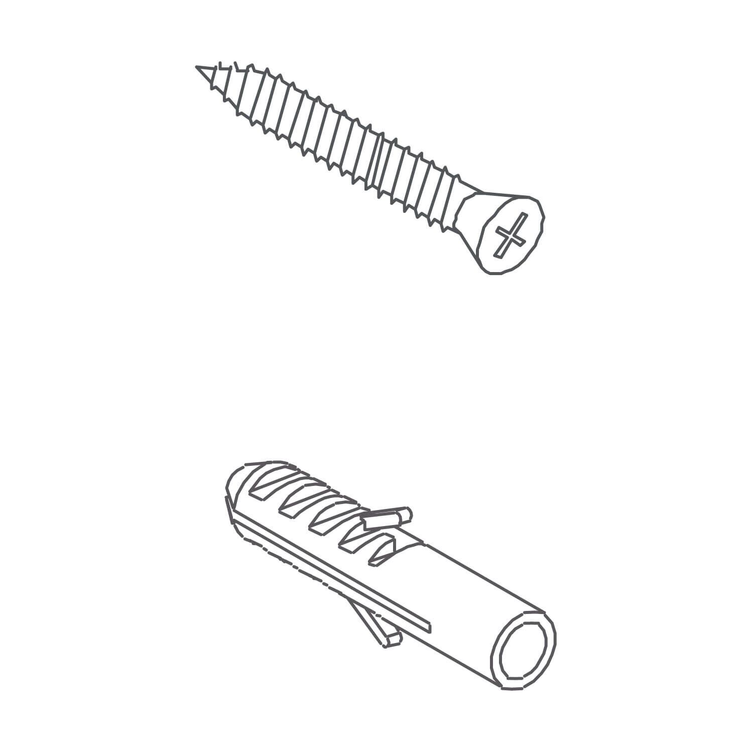 Set Alcala Pro De Tornillos Y Taquetes Para Instalacion De Perfiles Y Conectores A Muro Unico,,hi-res image number null