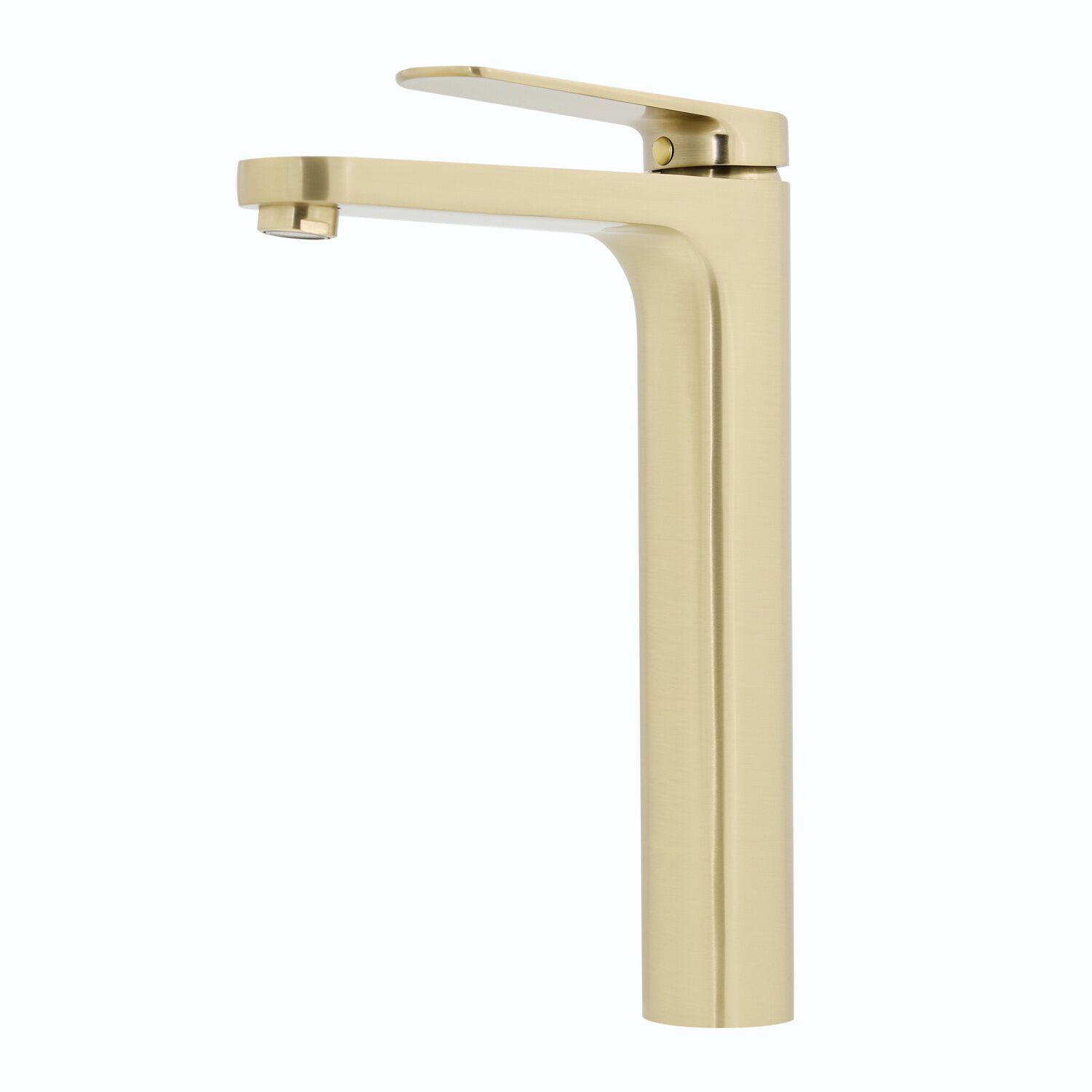 Llave Monomando Alta Para Lavabo L&iacute;nea Praga En Dorado Satinado,,hi-res image number null