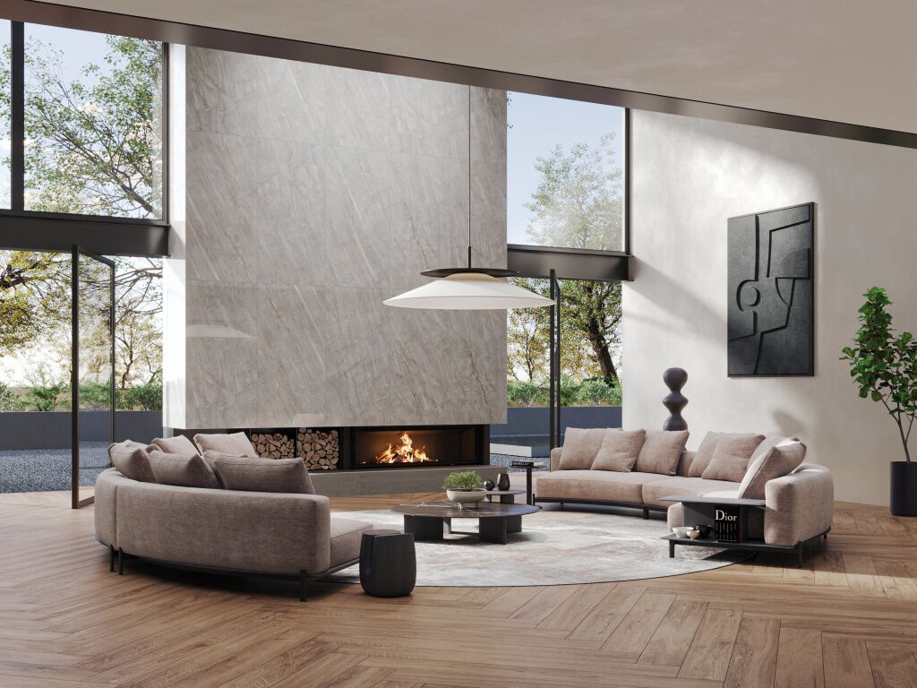 Sala Marble Slab Café con Gris,,hi-res