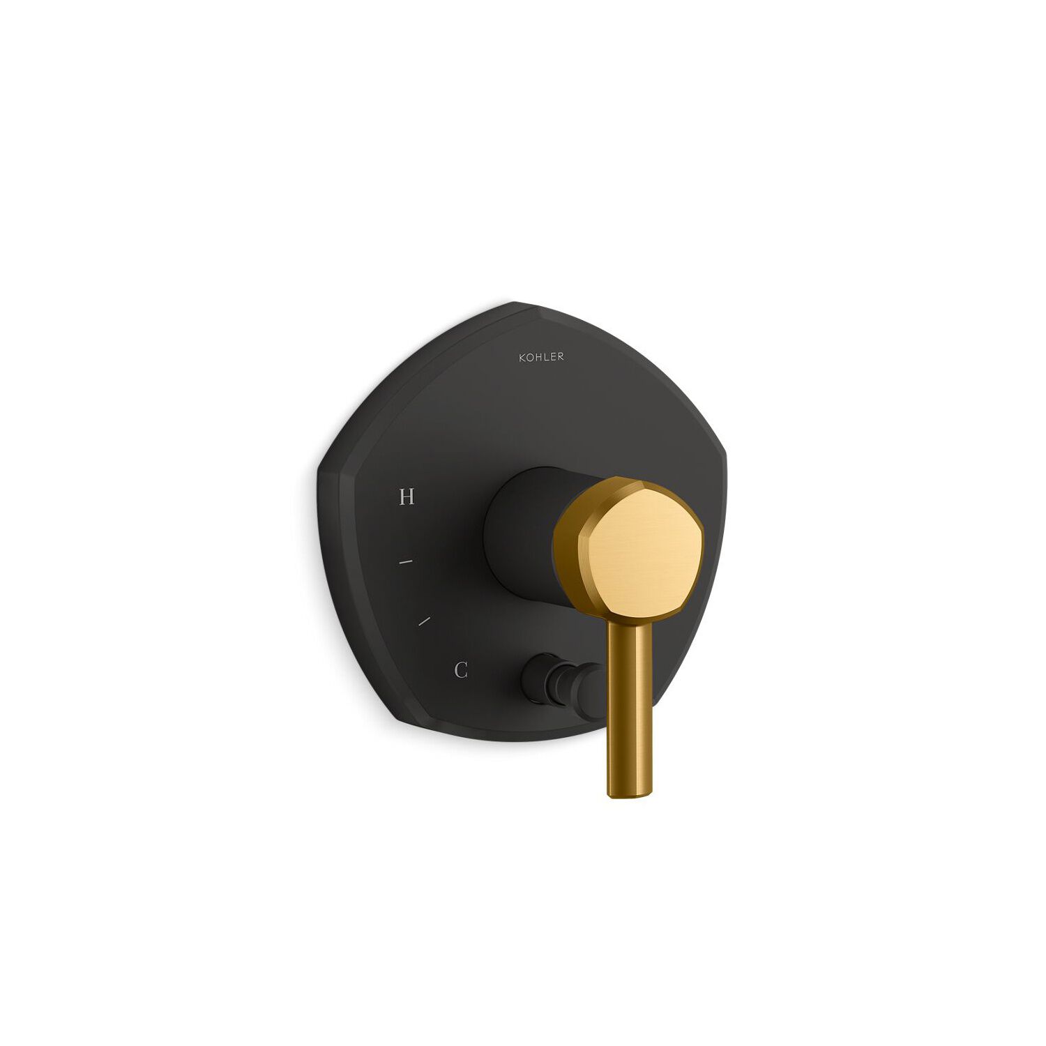 Maneral para regadera con desviador Occasion en negro con dorado,,hi-res image number null