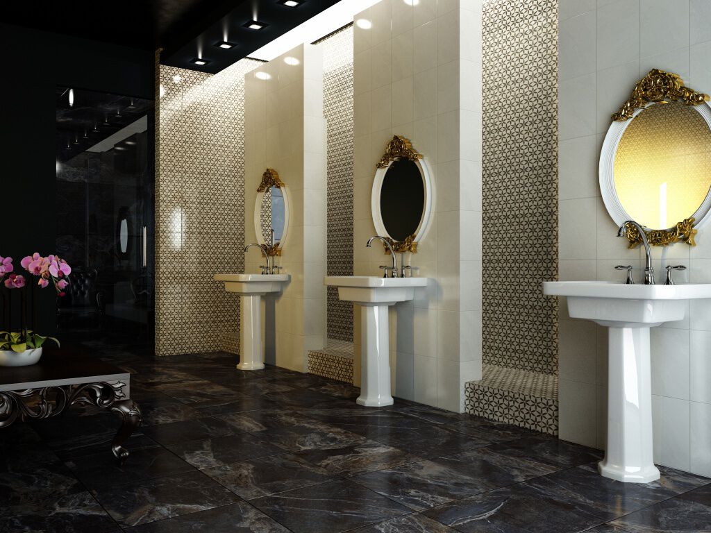 Baño Vesubio Blanco con Negro,,hi-res