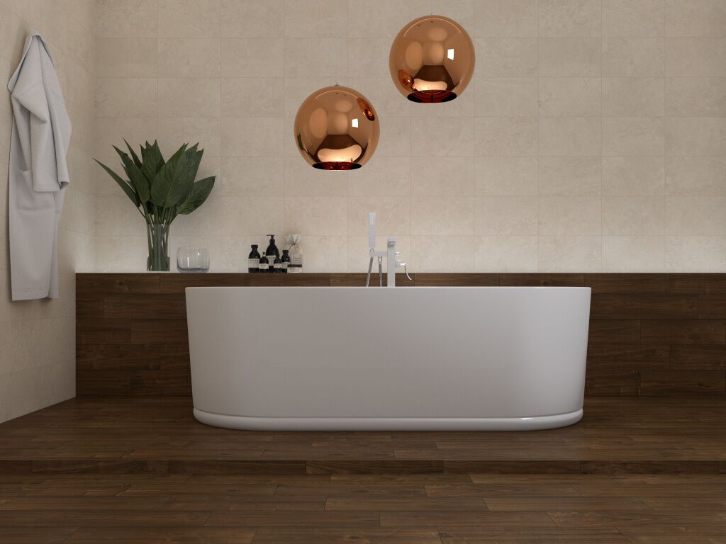 Baño Wood Trails Beige con Café,,hi-res