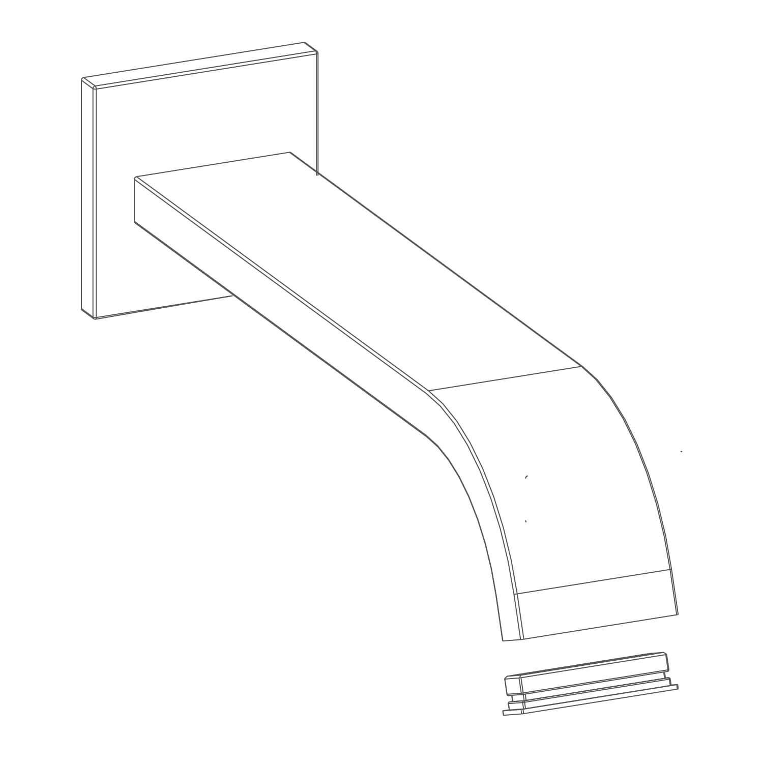 Salida De Agua Versalles Para Llave Duomando De Muro Y Munich Cromo Pulido,,hi-res image number null