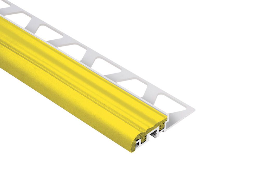 Perfil de aluminio con aplicación de caucho para escalera TREP-S 10mm yellow,,hi-res image number null