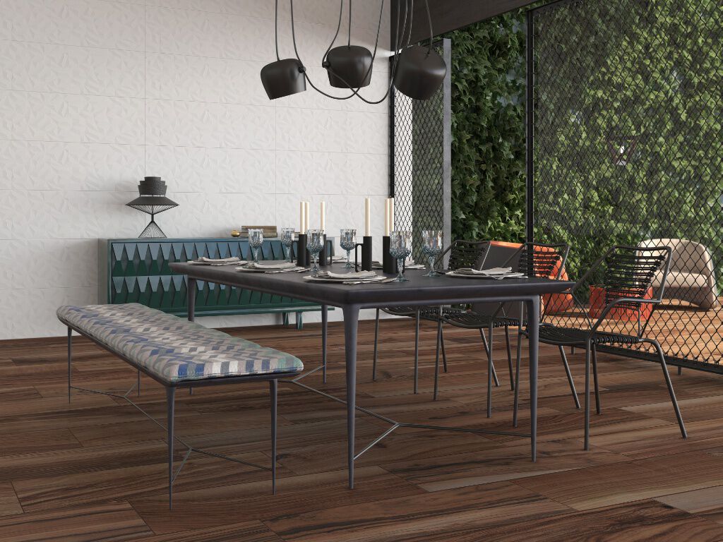 Comedor Emboss Blanco con Café,,hi-res