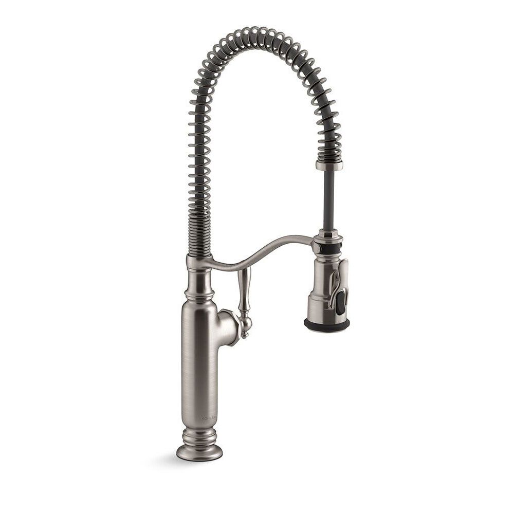 Llave monomando retráctil de cocina línea Tournant en vibrant stainless,,hi-res image number null