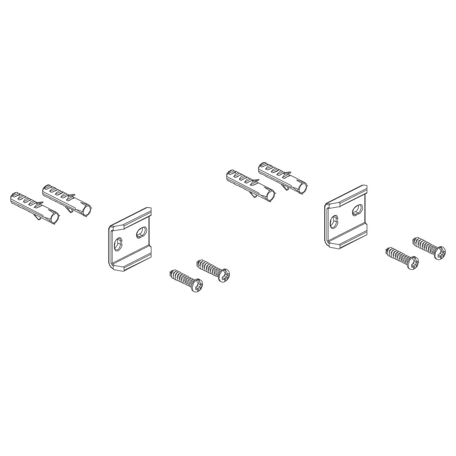 Kit De Instalacion Stilo Para Toallero Sencillo Y Doble Y Portapapel Georgia Kansas Unico,,hi-res image number null