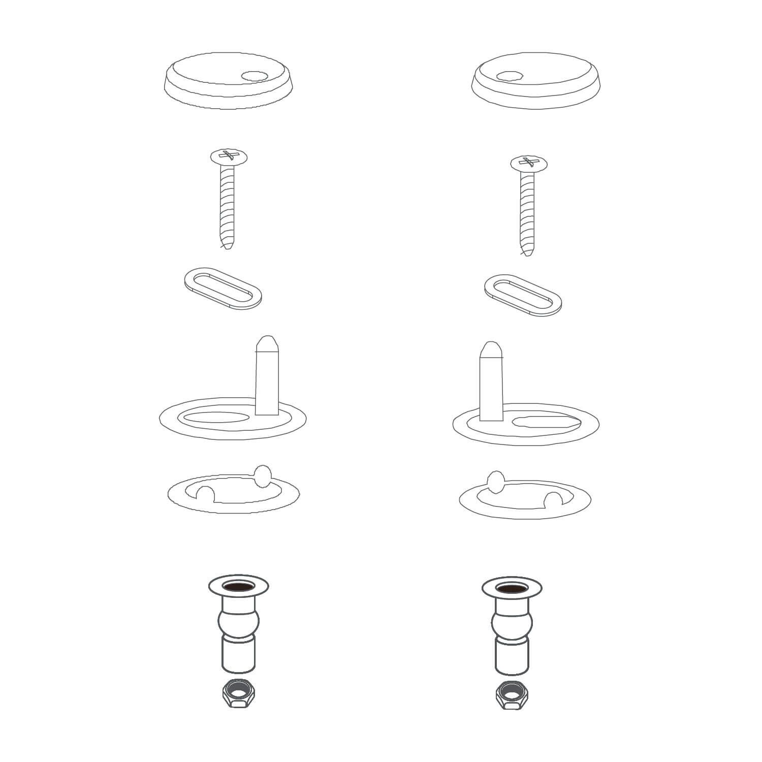 Kit De Instalacion Kiev Para Asiento De Sanitario Kiev Unico,,hi-res image number null