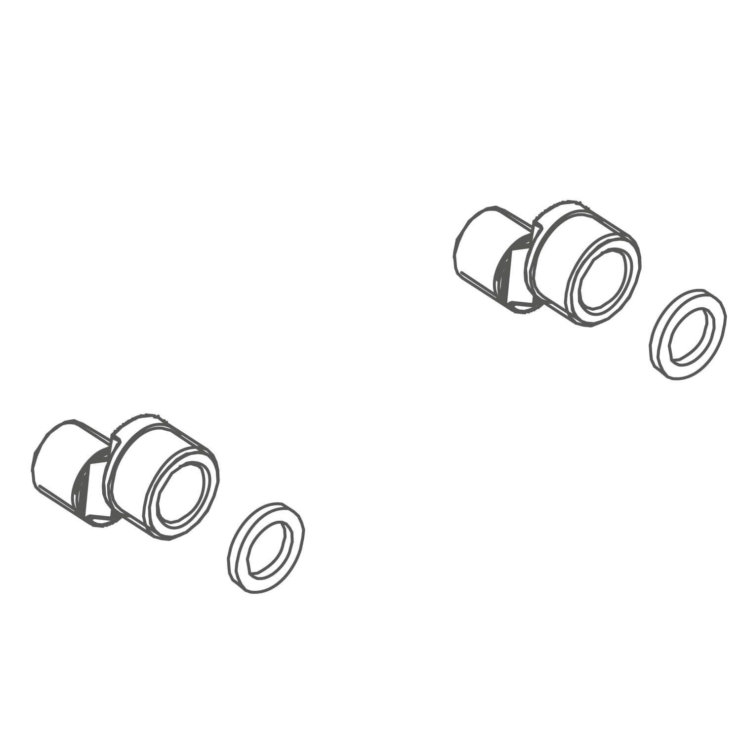 Tuercas Excentricas Stilo Para Regadera De Muro Georgia Unico,,hi-res image number null