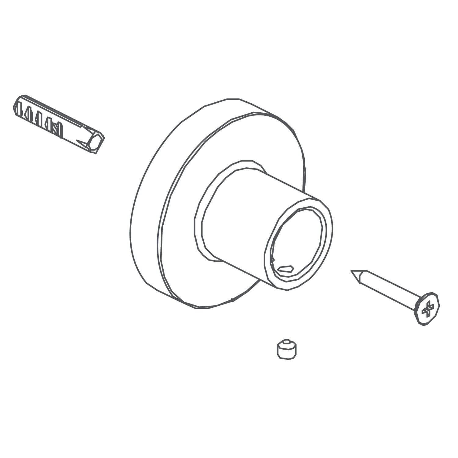 Soporte De Instalaci&oacute;n Stilo En Muro Para Regadera De Muro Georgia Cromo Pulido,,hi-res image number null