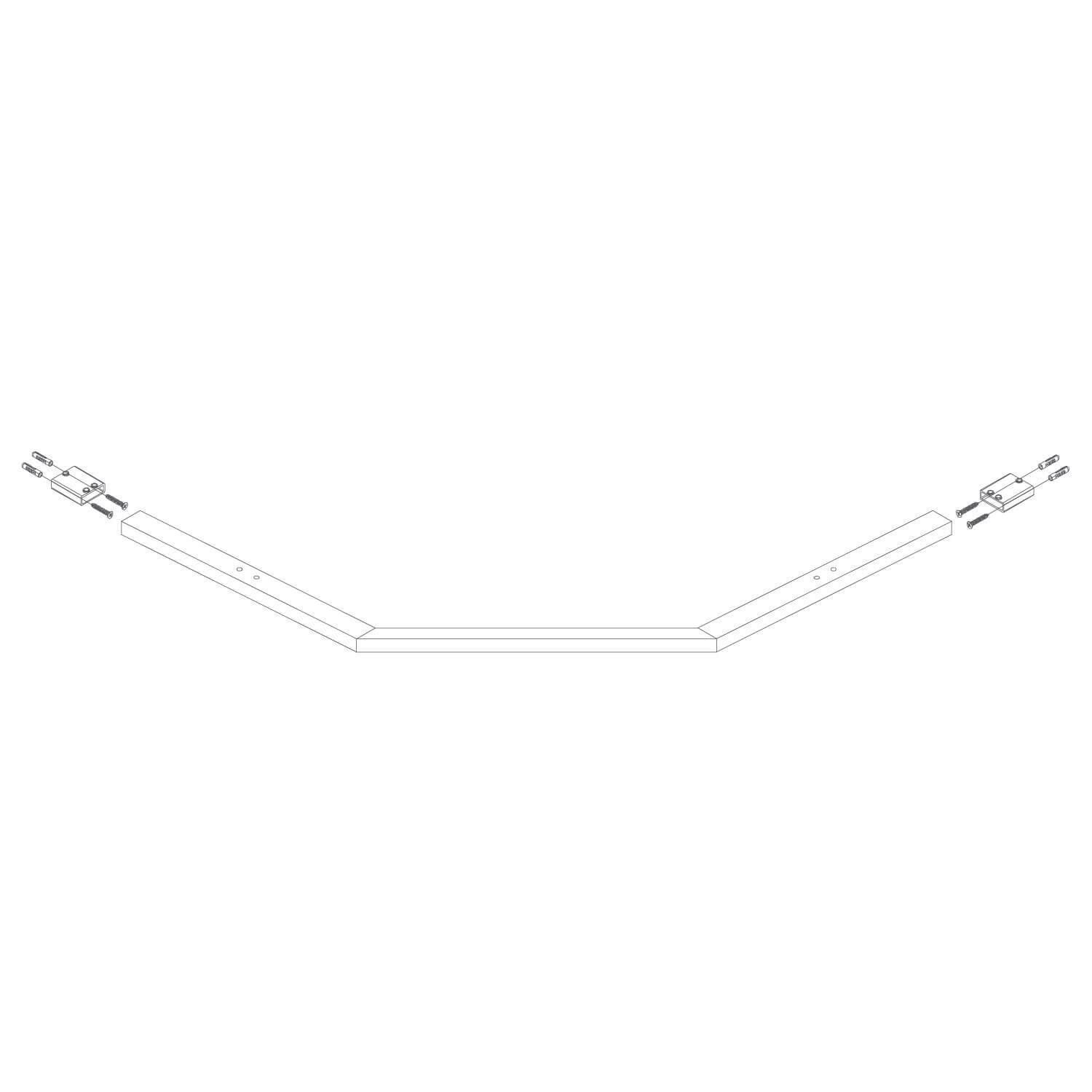 Riel Superior Bernau Con Conectores A Muro Unico,,hi-res image number null