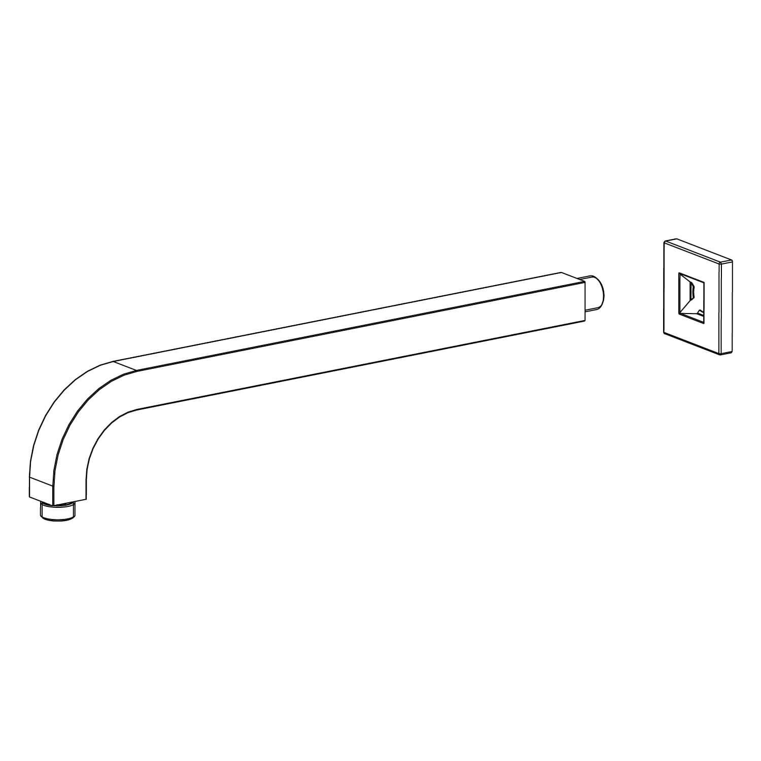 Brazo Para Conjunto De Regadera Dorado Satinado,,hi-res image number null