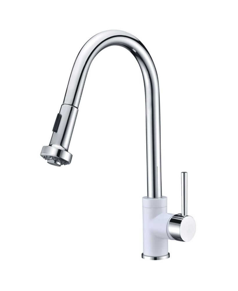 Llave monomando retráctil para cocina línea Novo en cromo con blanco,,hi-res image number null