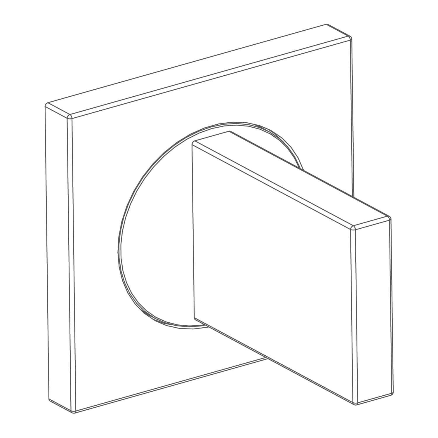 Maneral Versalles Caliente Para Llave De Muro Cromo Pulido,,hi-res image number null