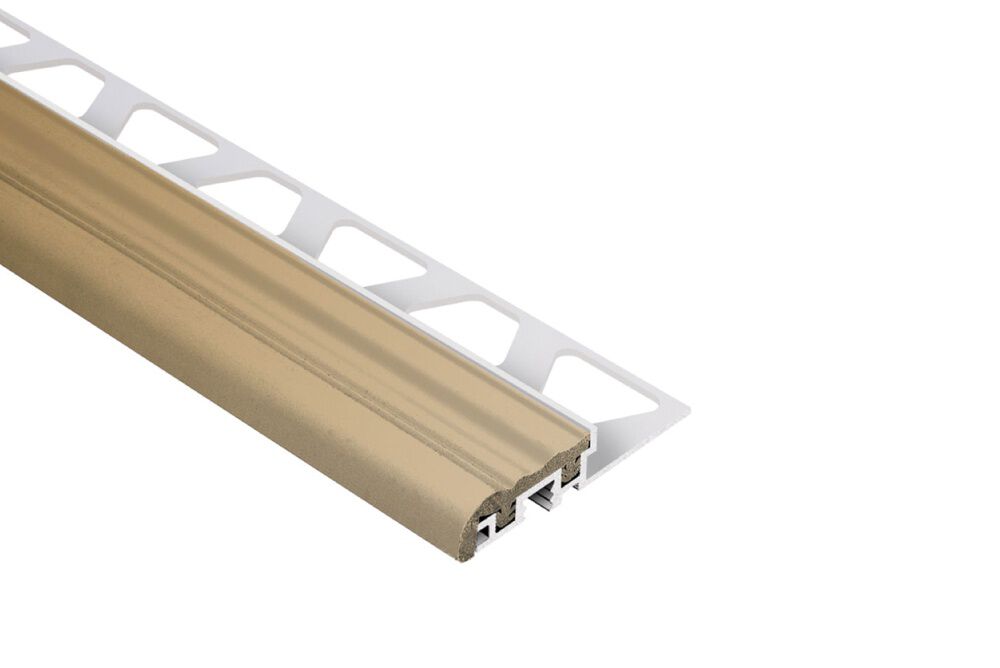 Perfil de aluminio con aplicación de caucho para escalera TREP-S 10mm light beige,,hi-res image number null