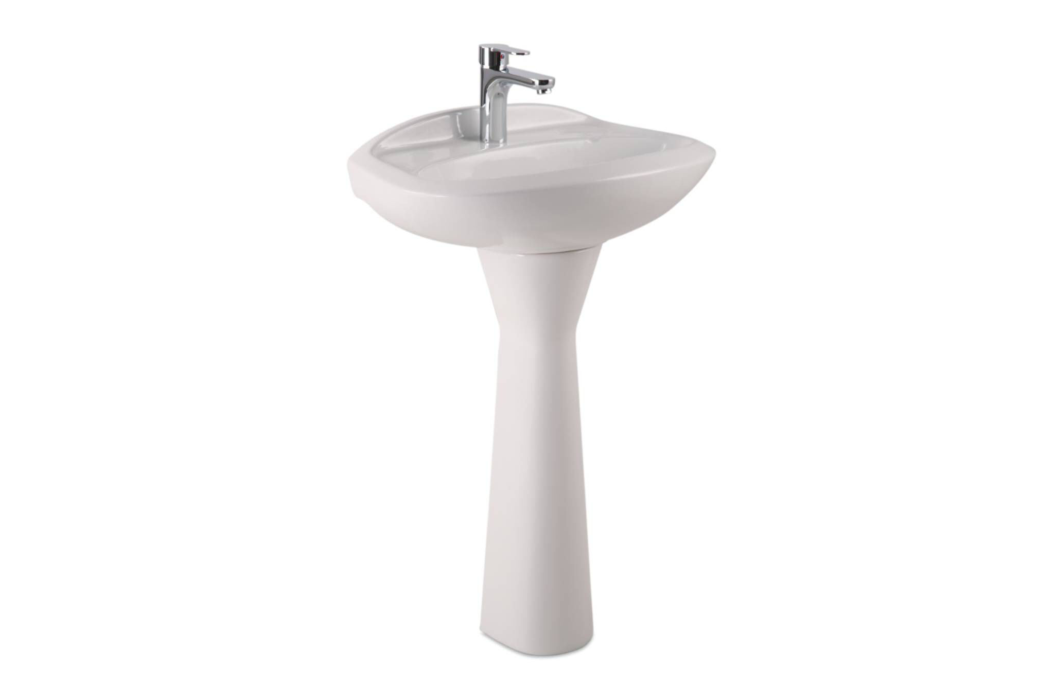 Lavabo de pedestal monomando línea Georgia blanco,,hi-res image number null