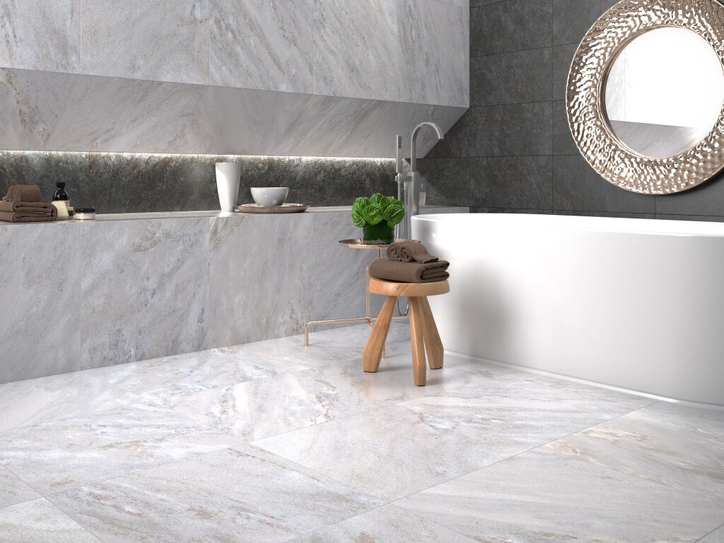 Baño Marble Collection Blanco con Gris,,hi-res