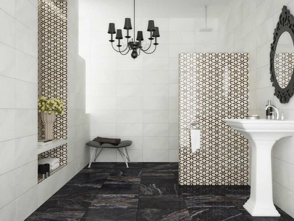 Baño Vesubio Blanco con Negro,,hi-res