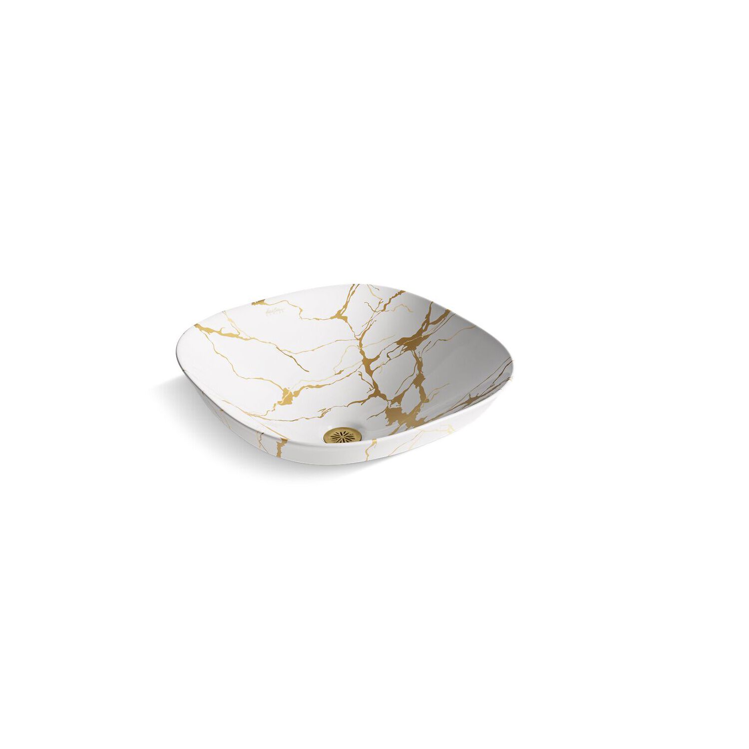 Lavabo Aureus blanco con dorado,,hi-res