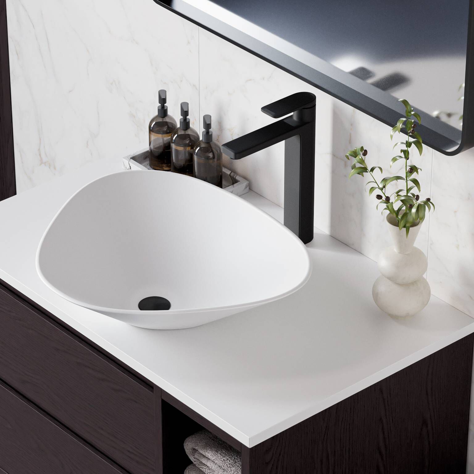 Lavabo venecia sobrecubierta blanco mate,,hi-res image number null