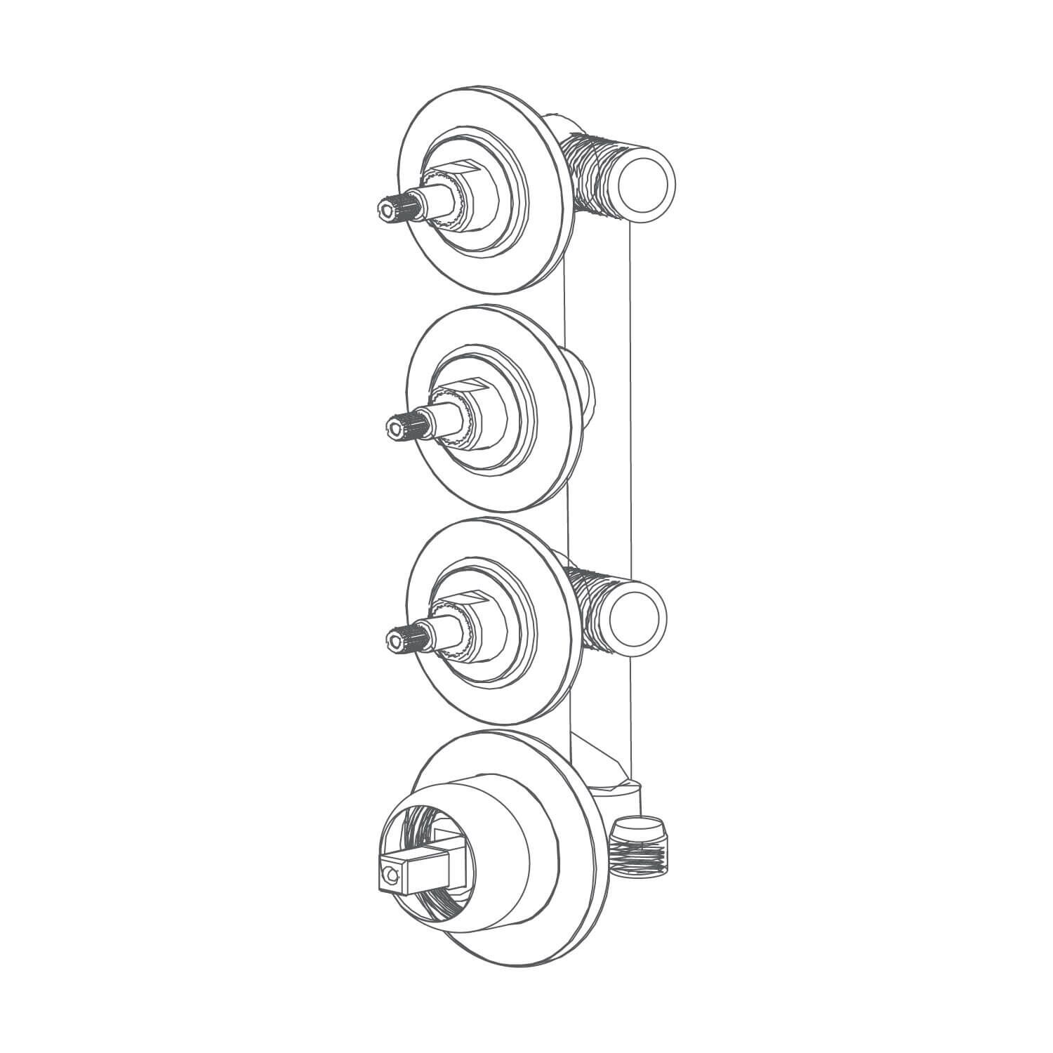 Maneral Desviador Niza Pro Funcion Rociadores Corporales Para Torre De Regadera Unico,,hi-res image number null