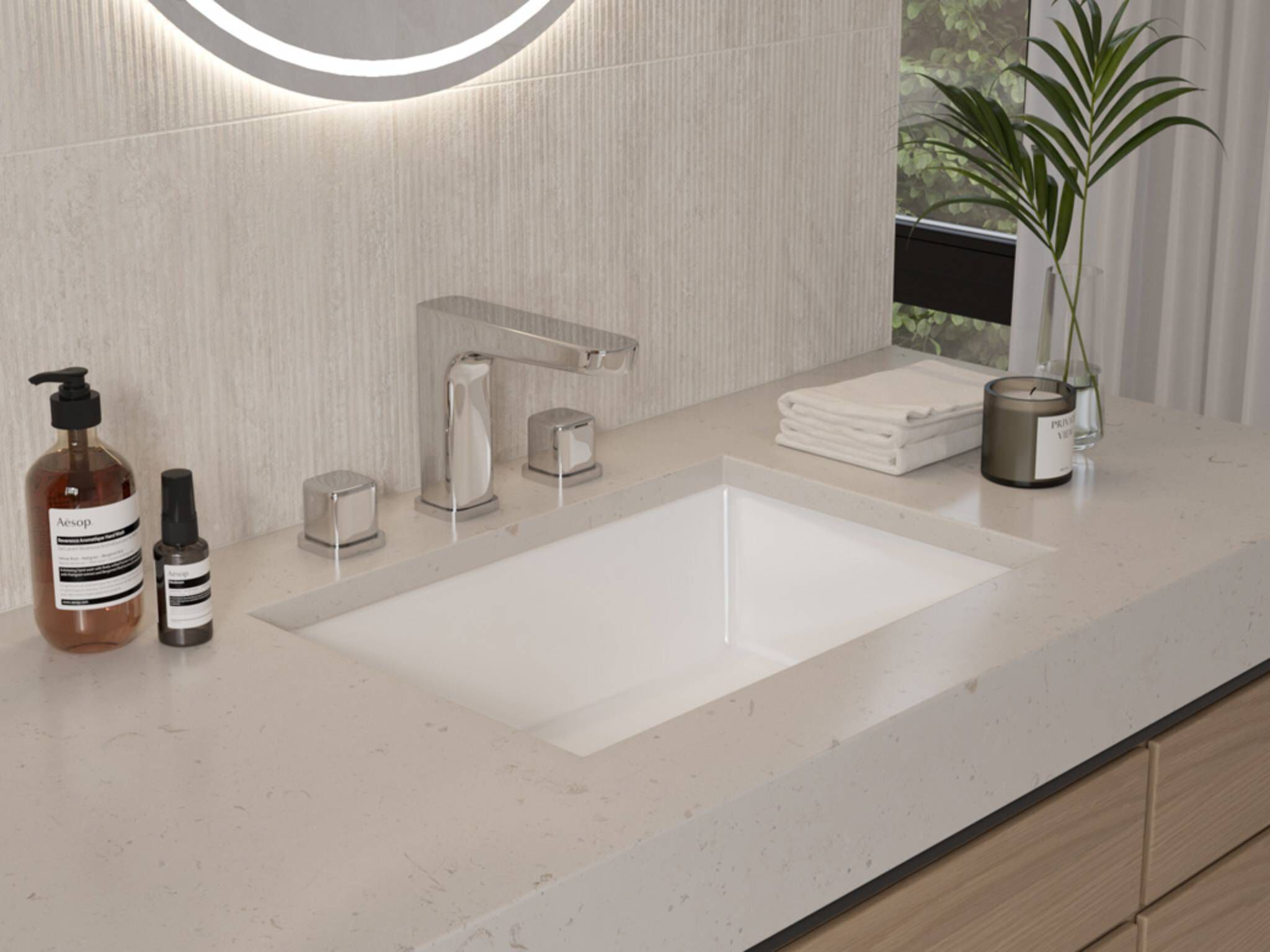 Llave Duomando Para Lavabo L&iacute;nea Duna En Cromo Pulido,,hi-res image number null