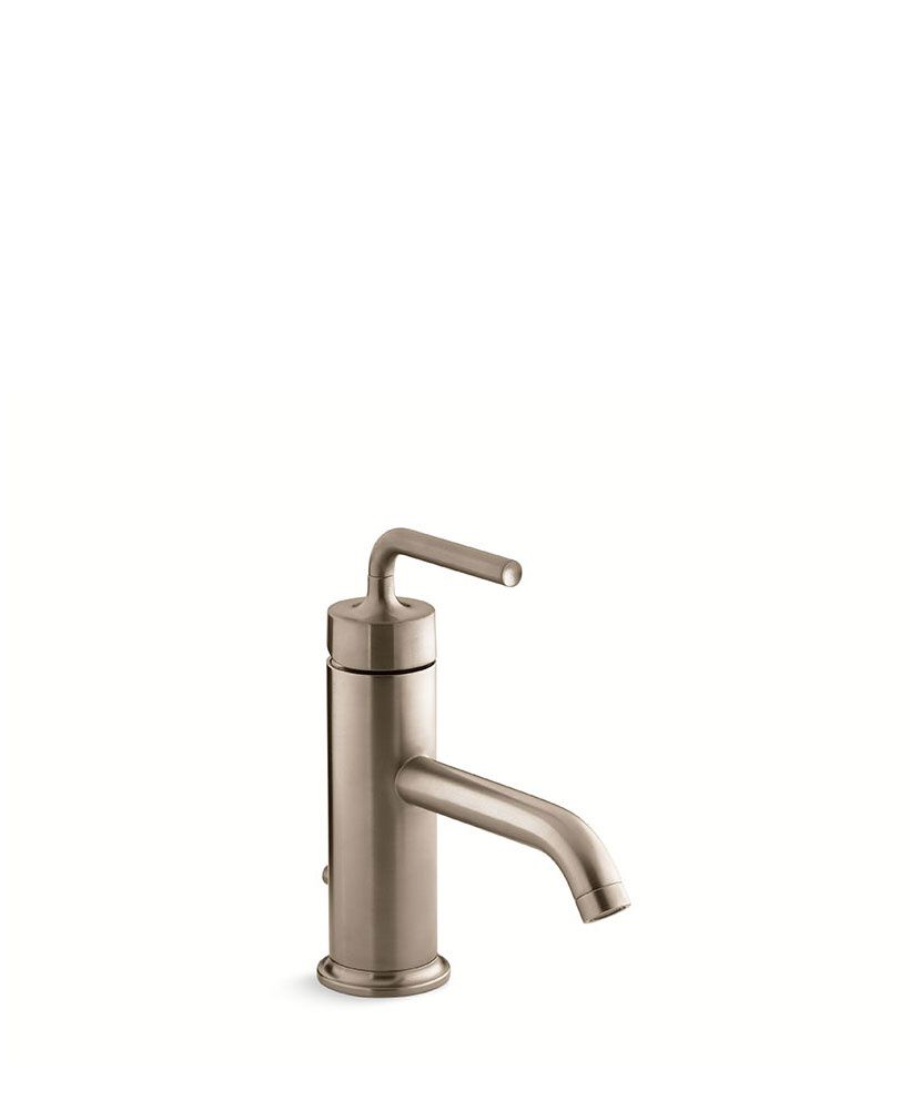 Llave monomando baja línea Purist en bronce,,hi-res image number null