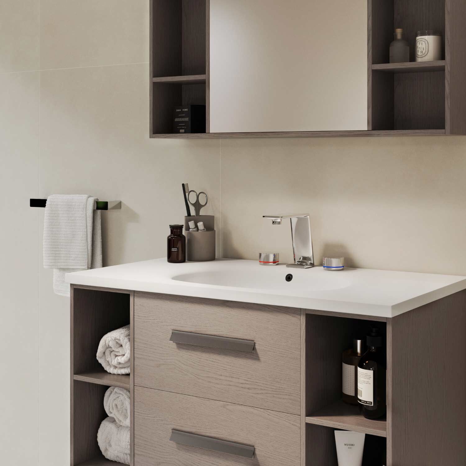 Vanity Constanza 90 X 48 X 49 Cm Color Coffee Quartz,,hi-res image number null