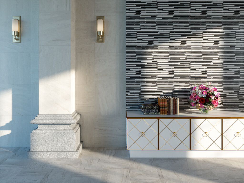 Uso Comercial Amalfi Stone Blanco con Negro,,hi-res