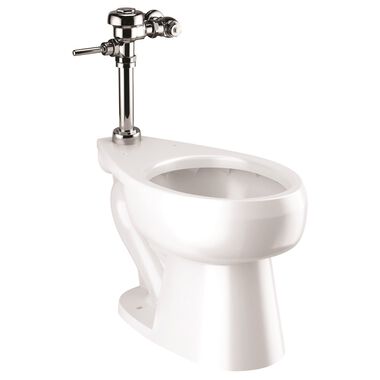 Sanitario institucional Eco Combo 2 taza altura extra confortable con fluxómetro manual 4.8 lts